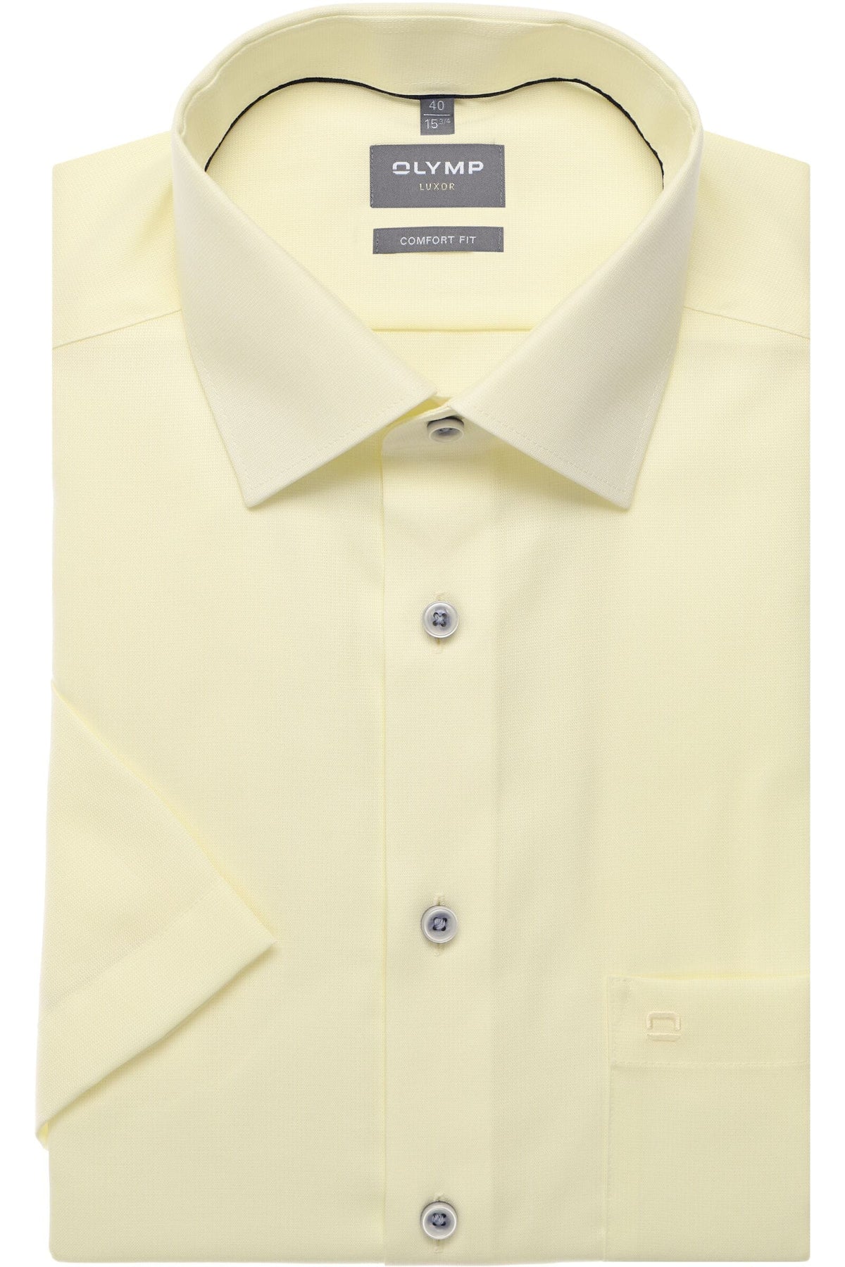 OLYMP Luxor Comfort Fit Hemd zitronengelb, Faux-uni