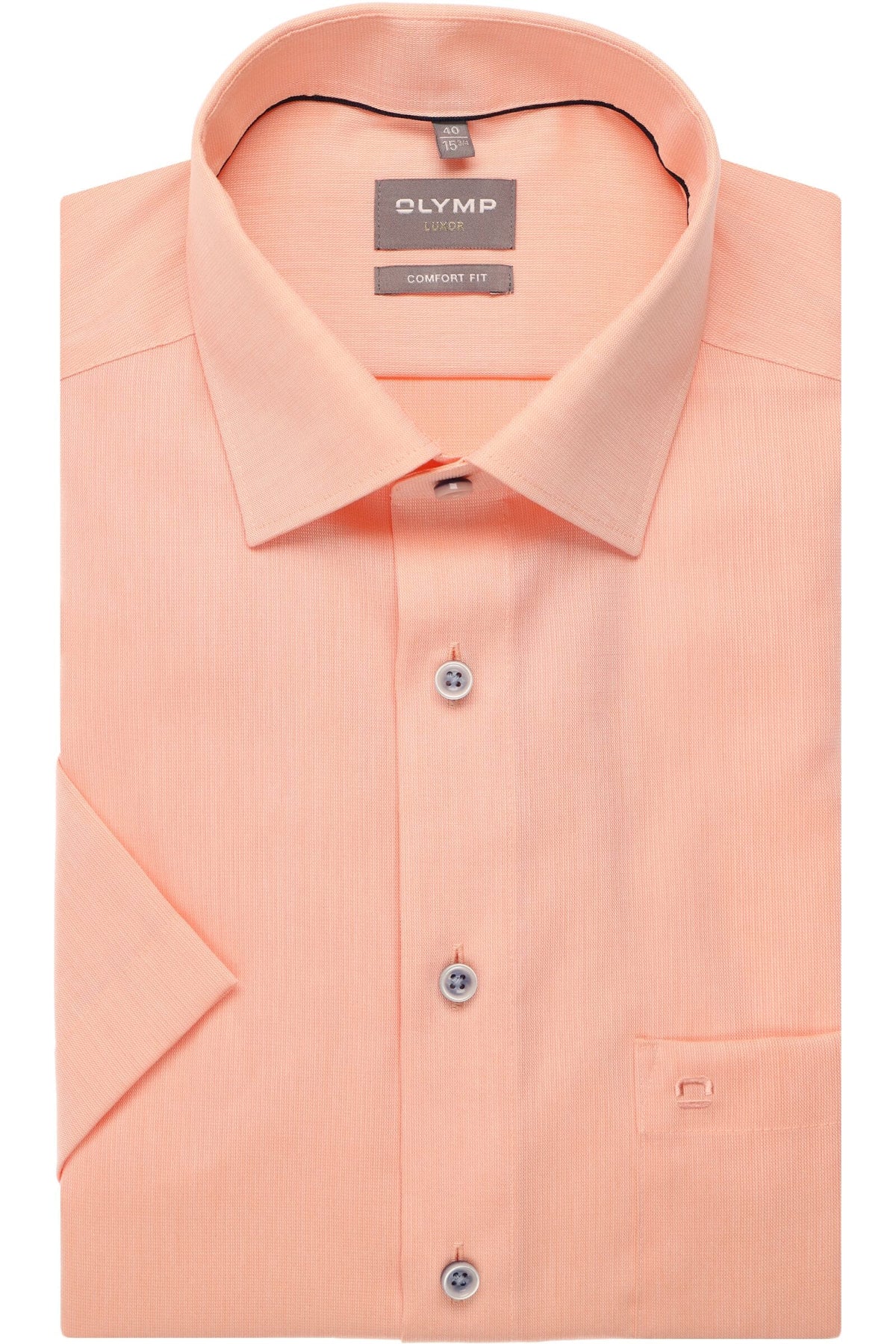 OLYMP Luxor Comfort Fit Hemd mandarin, Faux-uni
