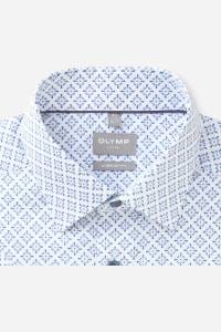OLYMP Luxor Comfort Fit Hemd weiss, Bedruckt