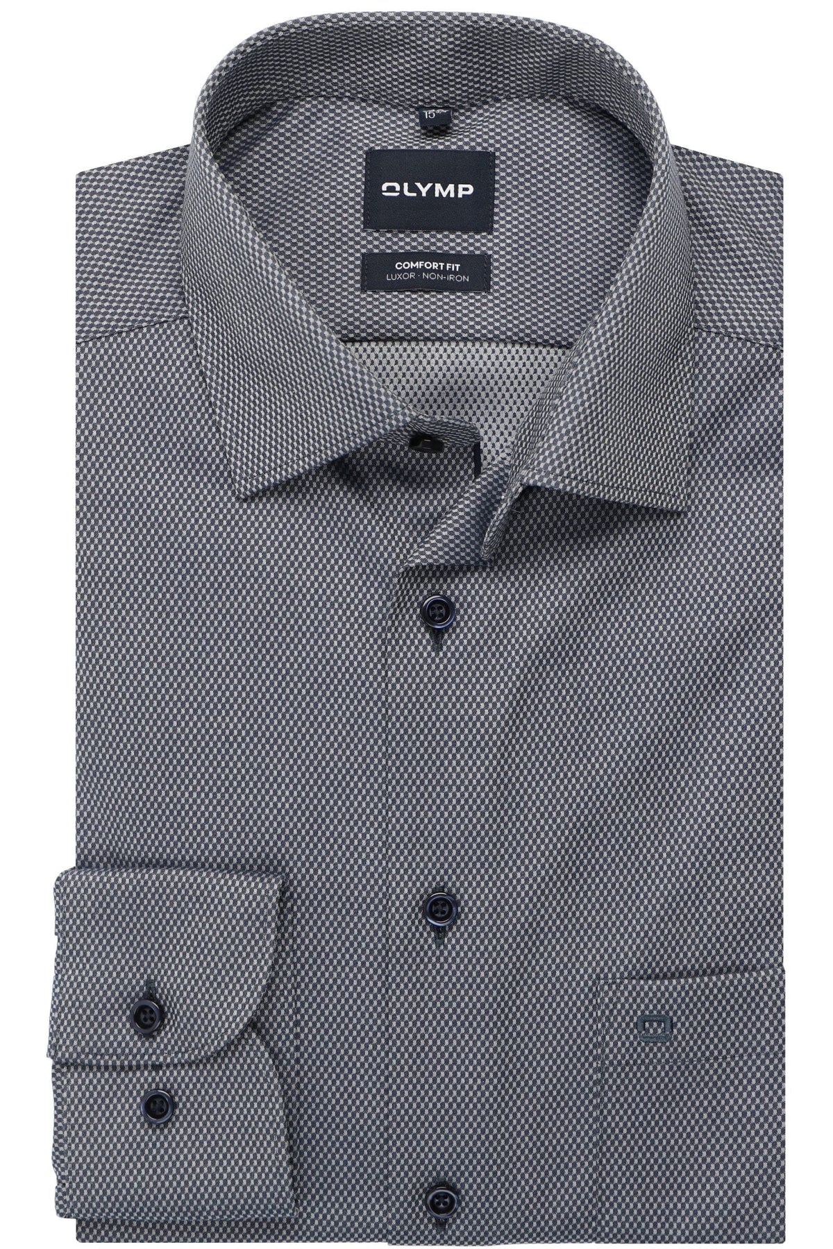 OLYMP Luxor Comfort Fit Hemd marine, Faux-uni