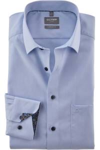OLYMP Luxor Comfort Fit Hemd bleu, Einfarbig