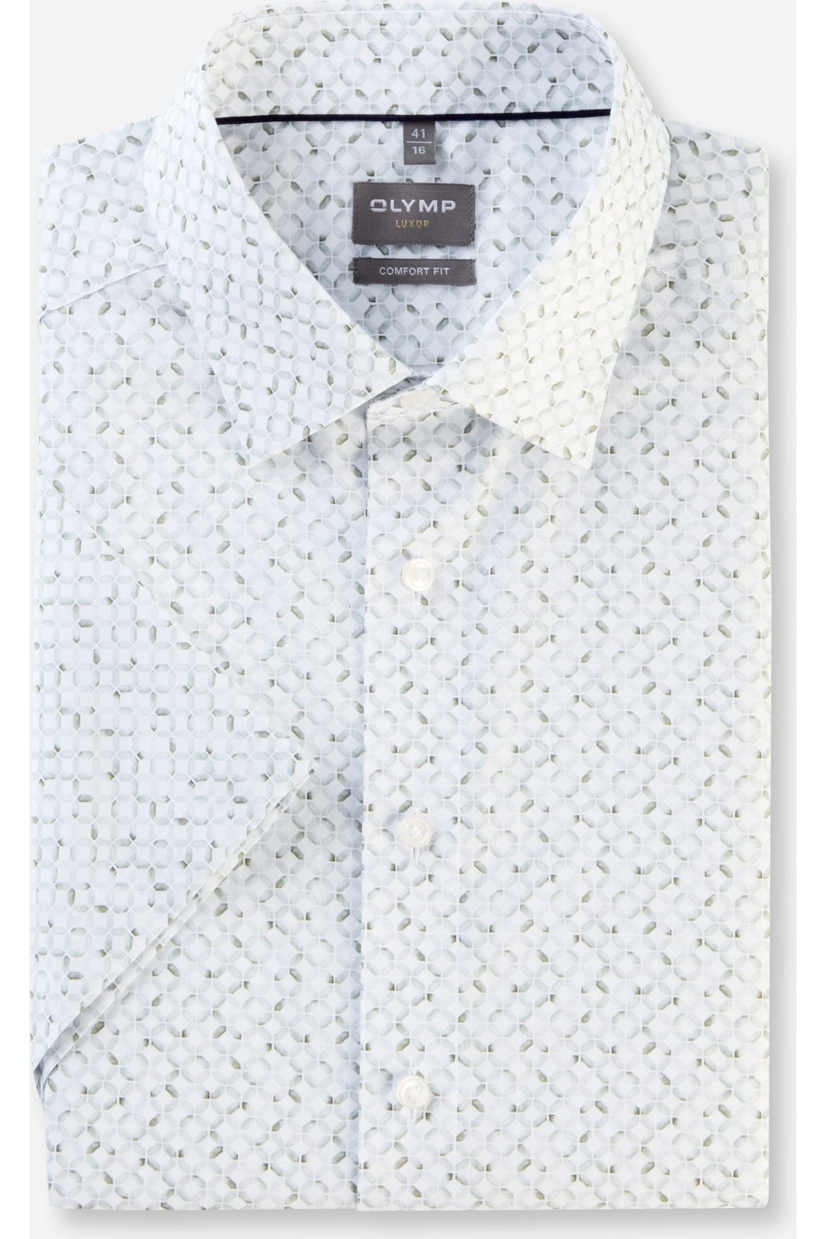 OLYMP Luxor Comfort Fit Hemd oliv, Bedruckt