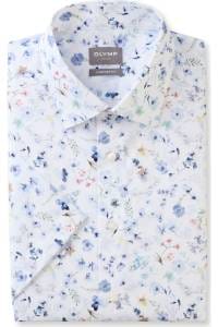 OLYMP Luxor Comfort Fit Hemd weiss, Bedruckt