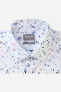 OLYMP Luxor Comfort Fit Hemd weiss, Bedruckt