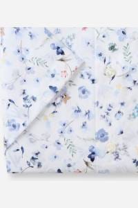 OLYMP Luxor Comfort Fit Hemd weiss, Bedruckt