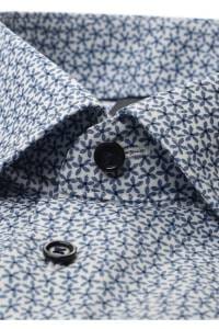OLYMP Luxor Comfort Fit Hemd blau, Bedruckt