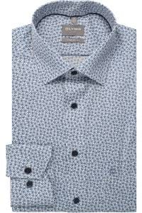 OLYMP Luxor Comfort Fit Hemd blau, Bedruckt