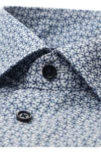 OLYMP Luxor Comfort Fit Hemd blau, Bedruckt