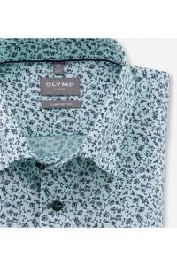 OLYMP Luxor Comfort Fit Hemd hellgrün/blau, Paisley