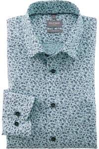 OLYMP Luxor Comfort Fit Hemd hellgrün/blau, Paisley