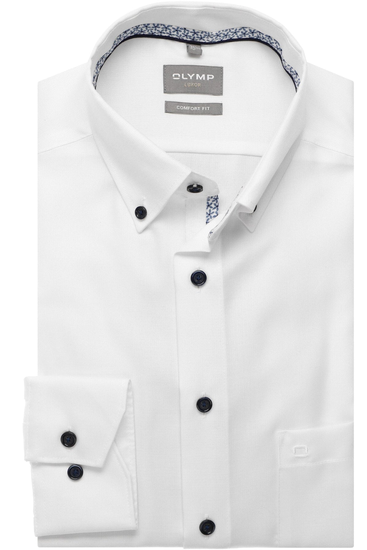 OLYMP Luxor Comfort Fit Hemd weiss, Faux-uni