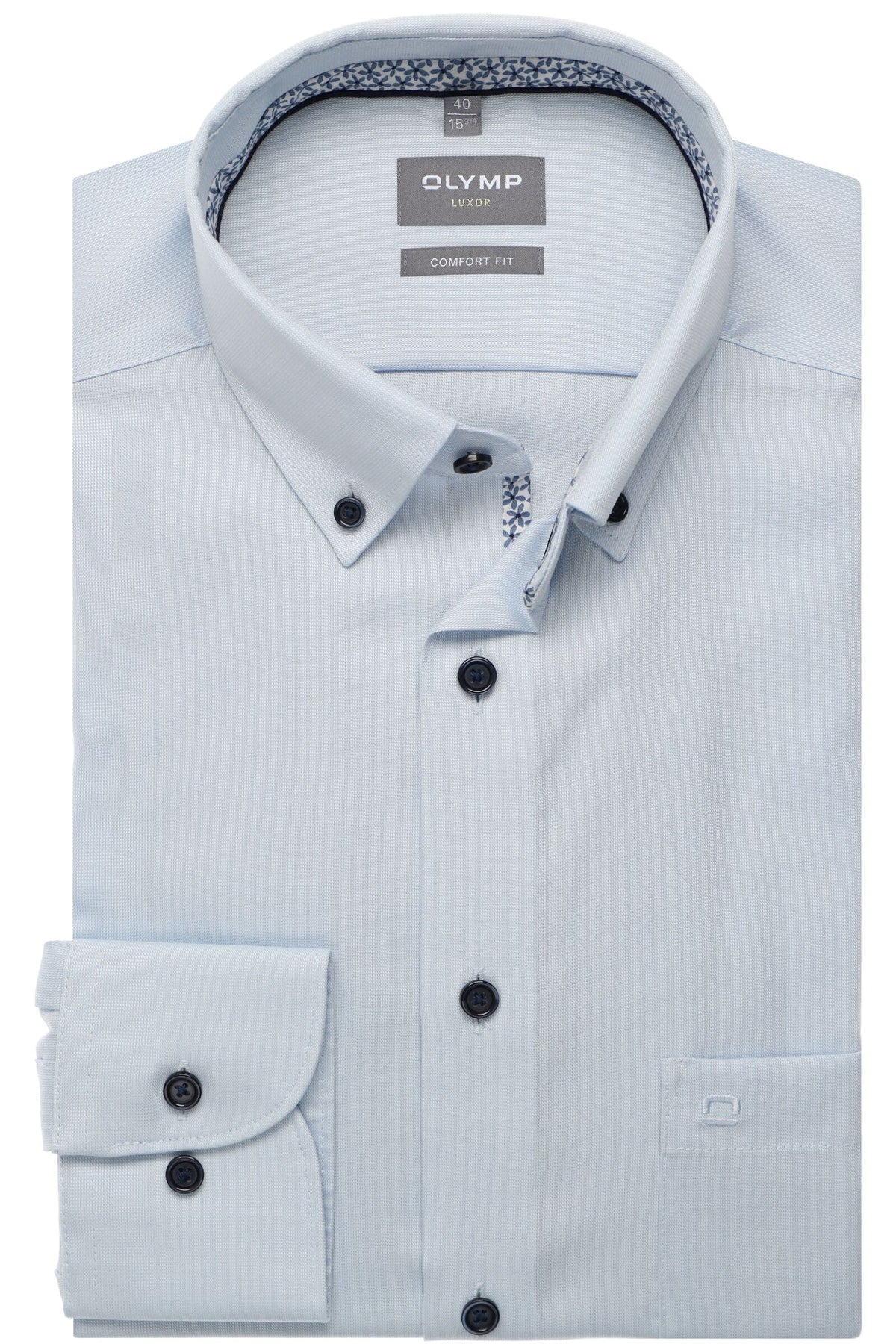 OLYMP Luxor Comfort Fit Hemd bleu, Einfarbig