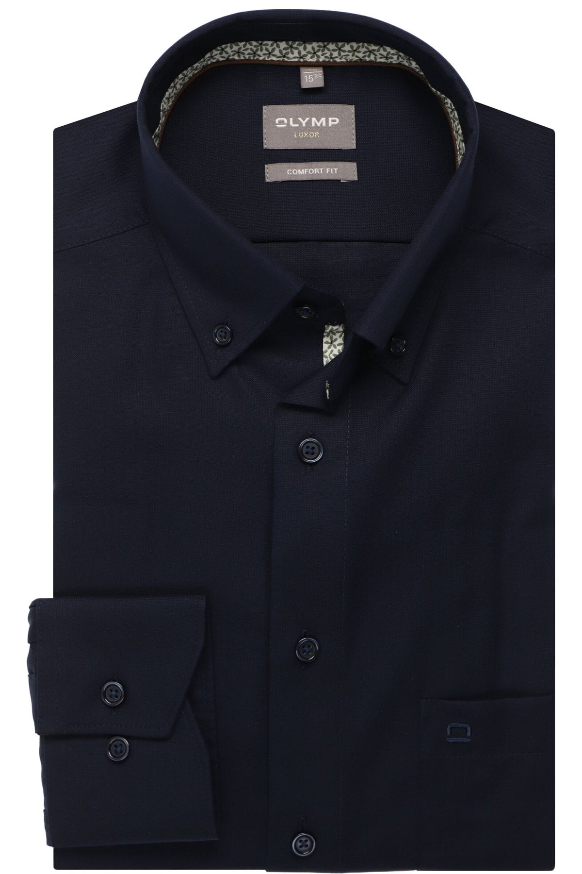 OLYMP Luxor Comfort Fit Hemd marine, Einfarbig