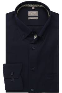 OLYMP Luxor Comfort Fit Hemd marine, Einfarbig