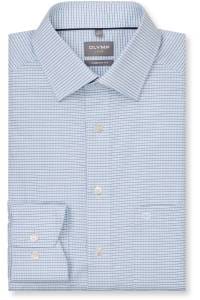 OLYMP Luxor Comfort Fit Hemd bleu, Faux-uni