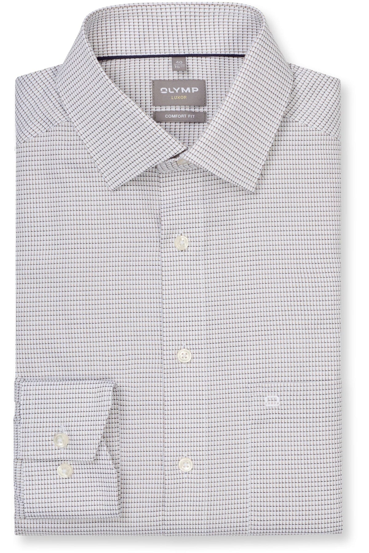 OLYMP Luxor Comfort Fit Hemd nougat, Faux-uni