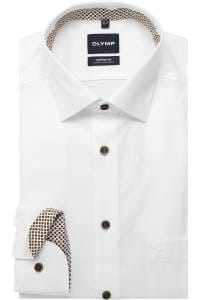 OLYMP Luxor Comfort Fit Hemd weiss, Faux-uni