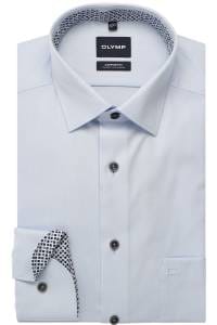 OLYMP Luxor Comfort Fit Hemd bleu, Faux-uni