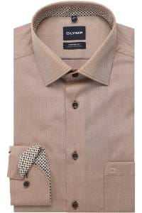 OLYMP Luxor Comfort Fit Hemd nougat, Faux-uni