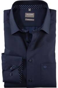 OLYMP Luxor Comfort Fit Hemd nachtblau, Faux-uni