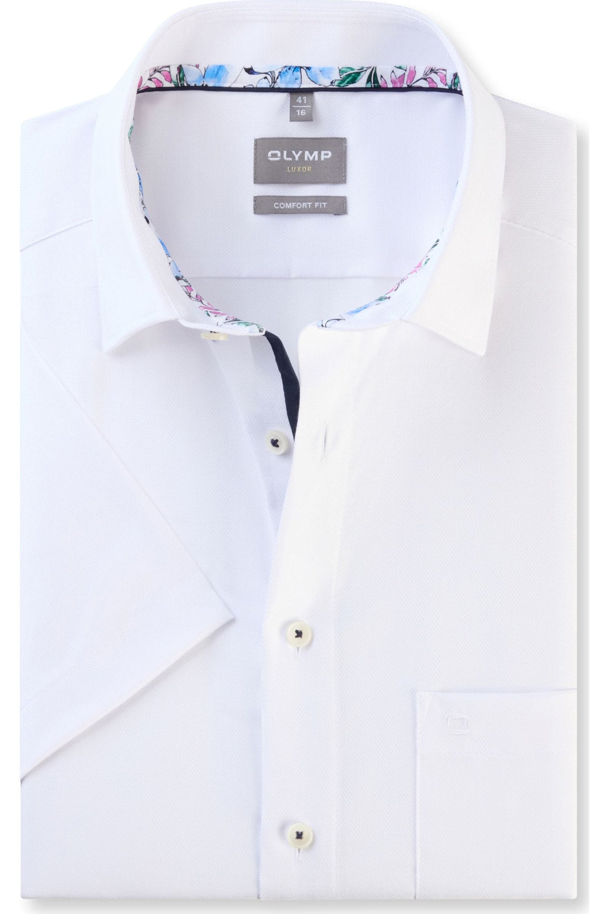 OLYMP Luxor Comfort Fit Hemd weiss, Faux-uni