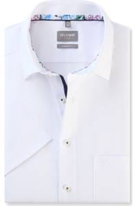OLYMP Luxor Comfort Fit Hemd weiss, Faux-uni