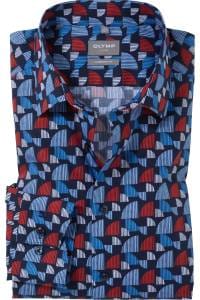 OLYMP Luxor Comfort Fit Hemd rot, Bedruckt