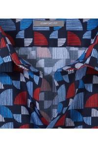 OLYMP Luxor Comfort Fit Hemd rot, Bedruckt
