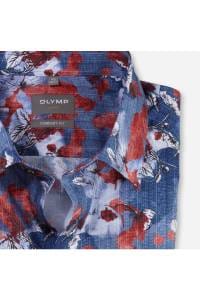 OLYMP Luxor Comfort Fit Hemd rot, Gemustert