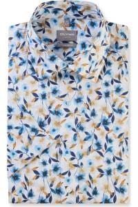 OLYMP Luxor Comfort Fit Hemd weiss, Bedruckt