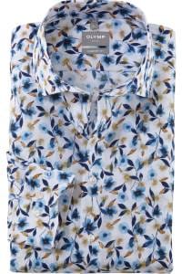 OLYMP Luxor Comfort Fit Hemd weiss, Bedruckt