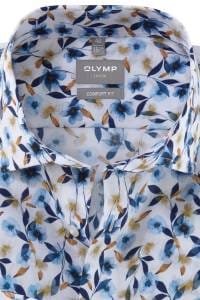 OLYMP Luxor Comfort Fit Hemd weiss, Bedruckt