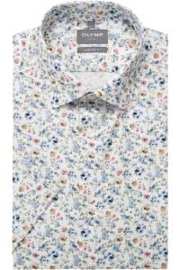 OLYMP Luxor Comfort Fit Hemd weiss, Bedruckt