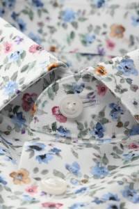 OLYMP Luxor Comfort Fit Hemd weiss, Bedruckt