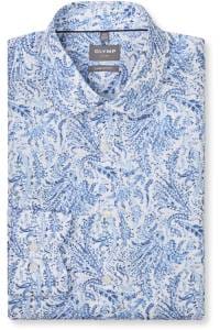 OLYMP Luxor Comfort Fit Hemd bleu, Bedruckt