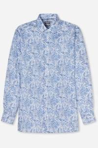 OLYMP Luxor Comfort Fit Hemd bleu, Bedruckt