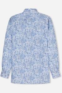 OLYMP Luxor Comfort Fit Hemd bleu, Bedruckt