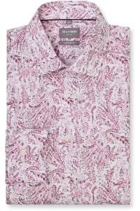 OLYMP Luxor Comfort Fit Hemd mauve, Bedruckt