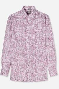 OLYMP Luxor Comfort Fit Hemd mauve, Bedruckt