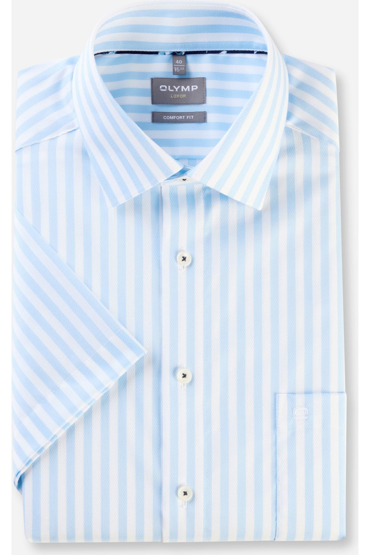 OLYMP Luxor Comfort Fit Hemd bleu, Gestreift
