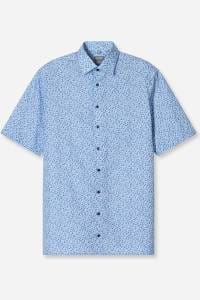 OLYMP Luxor Comfort Fit Hemd blau, Bedruckt