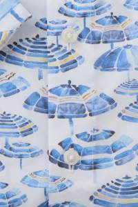 OLYMP Luxor Comfort Fit Hemd blau, Bedruckt