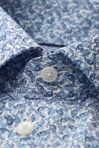 OLYMP Luxor Comfort Fit Hemd blau, Bedruckt