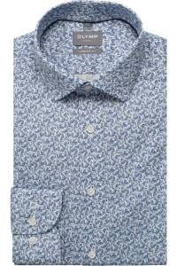 OLYMP Luxor Comfort Fit Hemd blau, Bedruckt