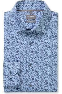 OLYMP Luxor Comfort Fit Hemd marine, Bedruckt