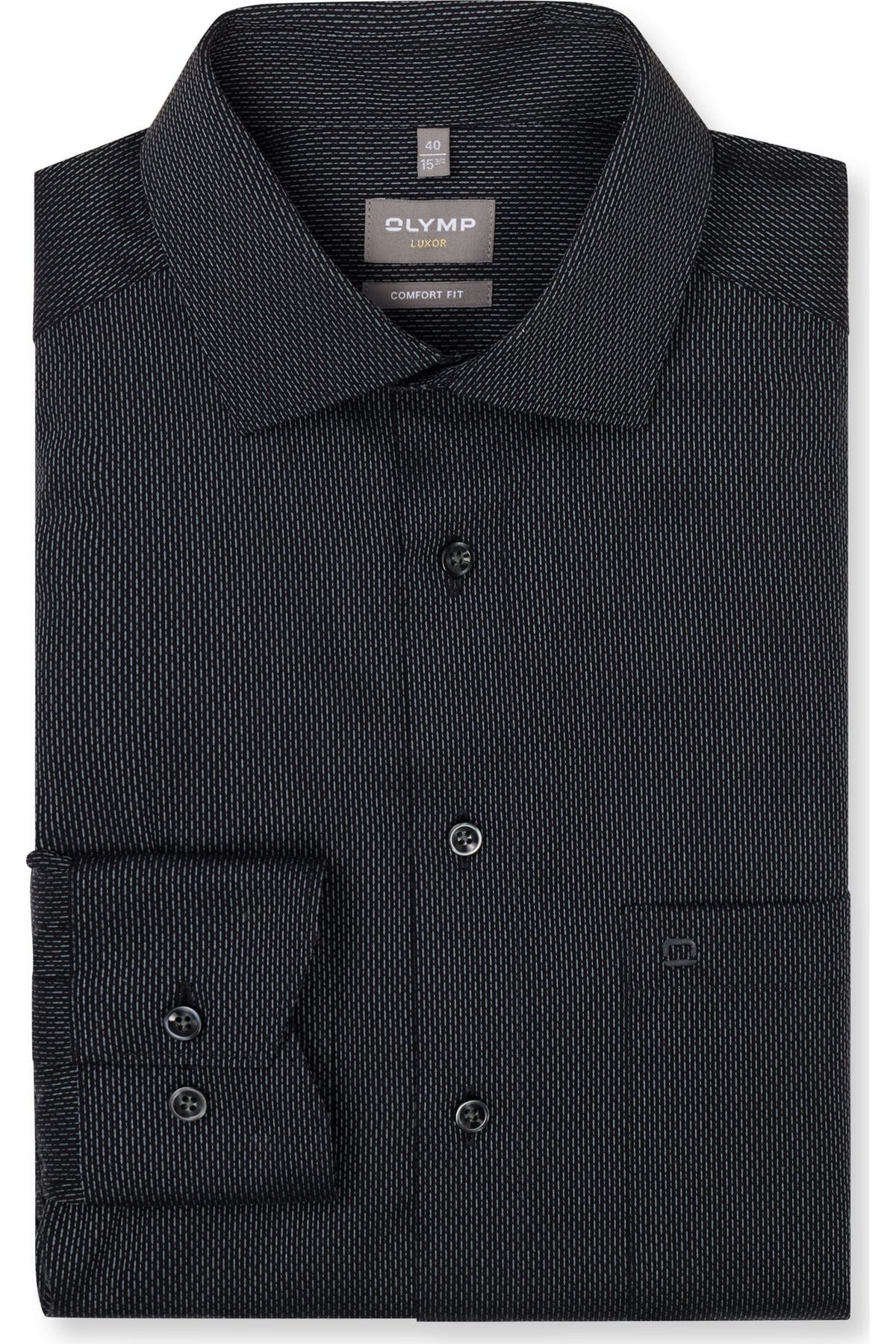 OLYMP Luxor Comfort Fit Hemd grau, Faux-uni