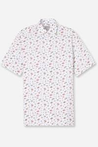 OLYMP Luxor Comfort Fit Hemd weiss, Bedruckt