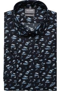 OLYMP Luxor Comfort Fit Hemd marine, Bedruckt