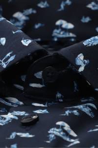 OLYMP Luxor Comfort Fit Hemd marine, Bedruckt