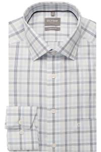 OLYMP Luxor Comfort Fit Hemd bleu, Kariert